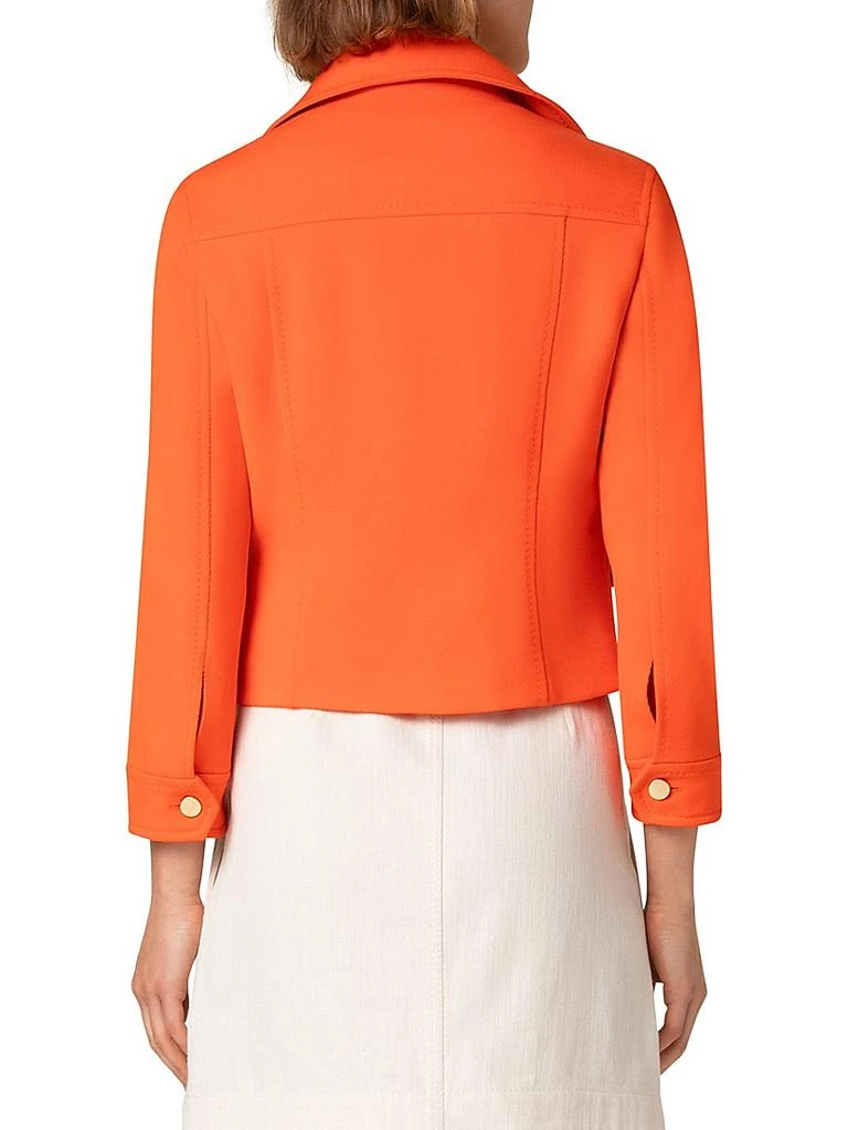 Akris Wool Tricotine Boxy Jacket 7
