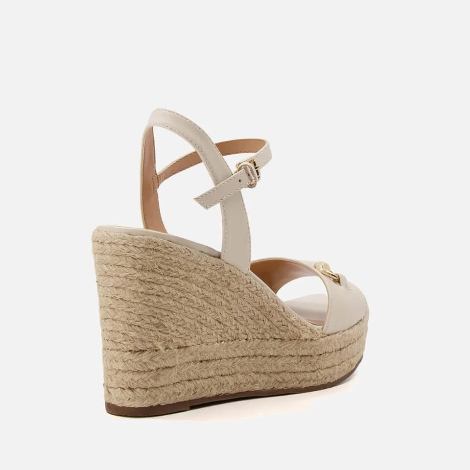 Dune DUNE LONDON KAI GOLD-TONE LEATHER WEDGED SANDALS 4