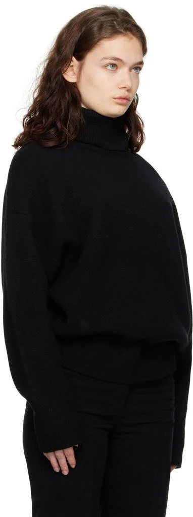 Totême Black Double-Knit Turtleneck 2