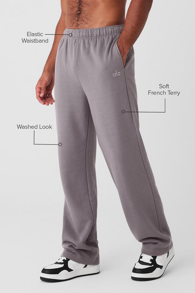 Alo Washed Accolade Straight Leg Sweatpant - Cool Grey Wash