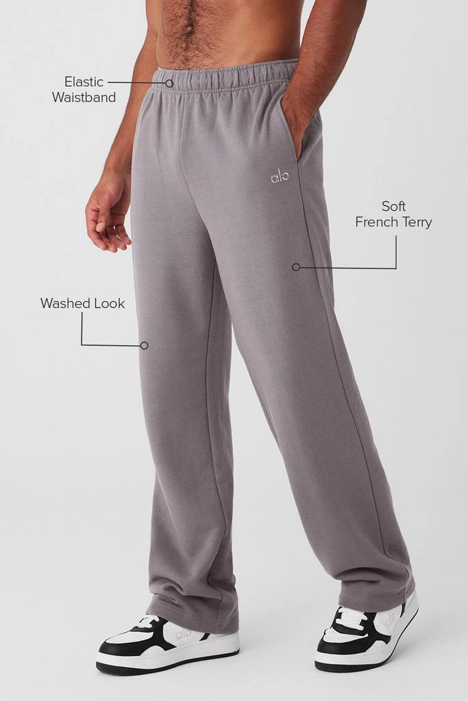 Alo Washed Accolade Straight Leg Sweatpant - Cool Grey Wash 2
