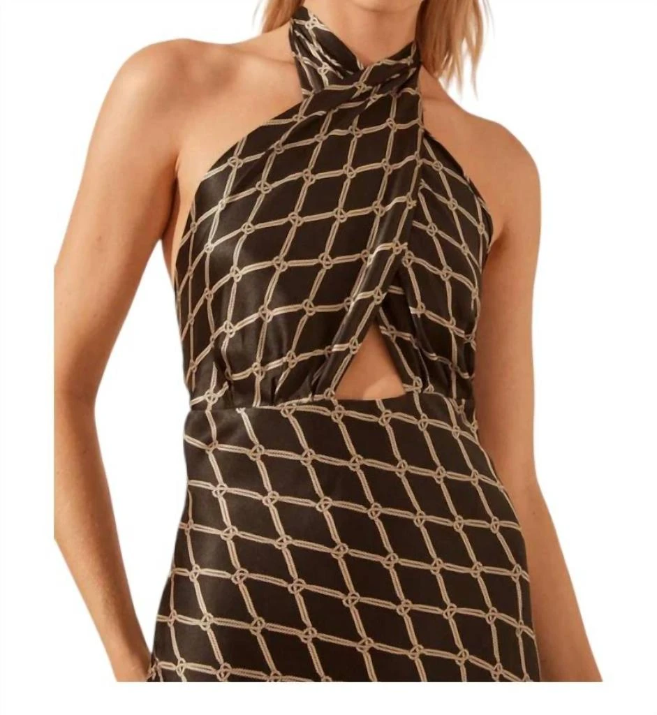 Shona Joy SILK CROSS FRONT HALTER MADI DRESS 3