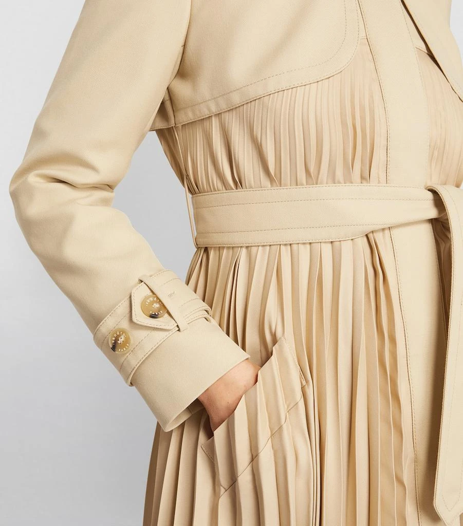 open lace back dress Beige Belle Pleated Skirt Mini Dress Coat Small (0/2) / Beige