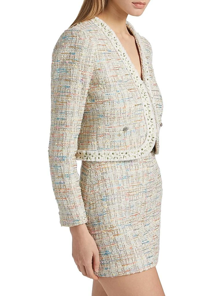 Alice + Olivia Peyton Tweed Cropped Jacket 4