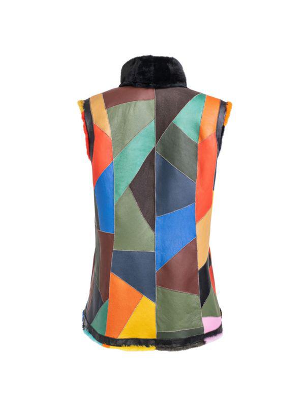 WOLFIE FURS Made For Generations™ Ultralite Mock Turtleneck Shearling Zip Vest
