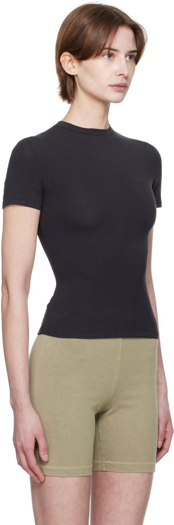 SKIMS Black Cotton Jersey T-shirt