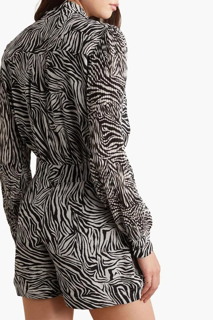 Michael Kors Pussy-bow zebra-print georgette playsuit 3