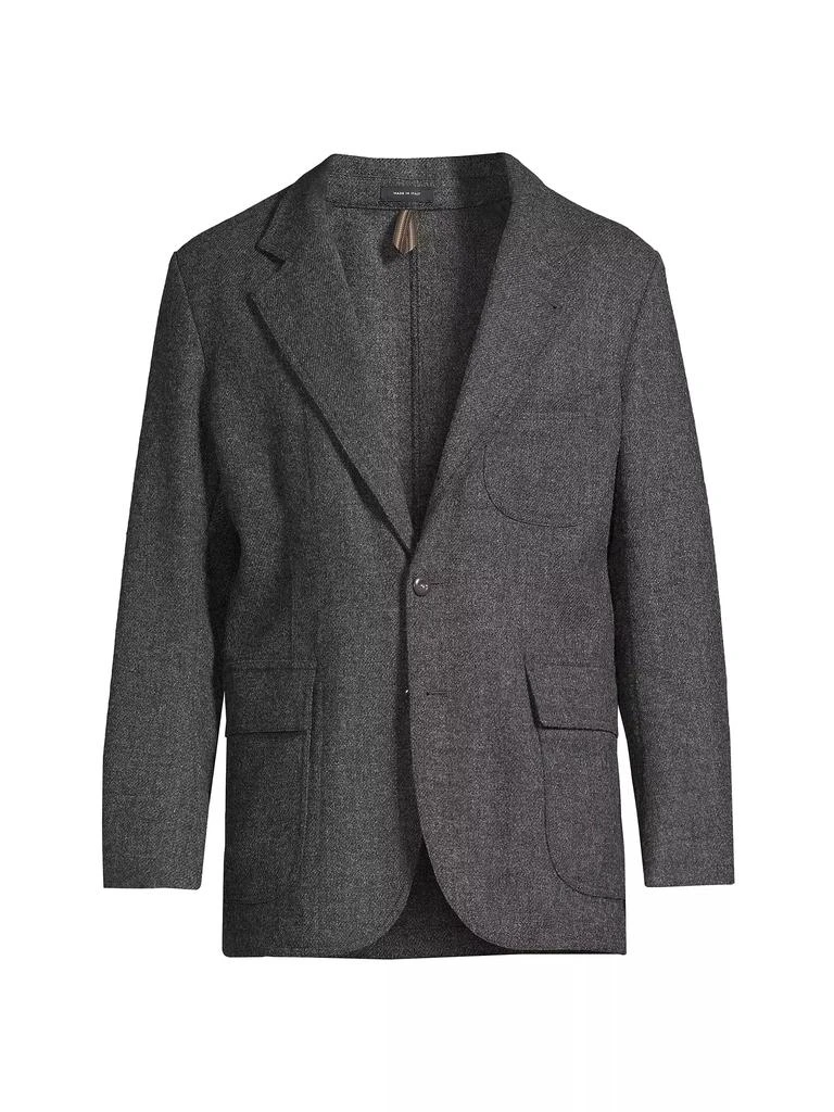 Drake's Tweed Fox Flannel Blazer 1