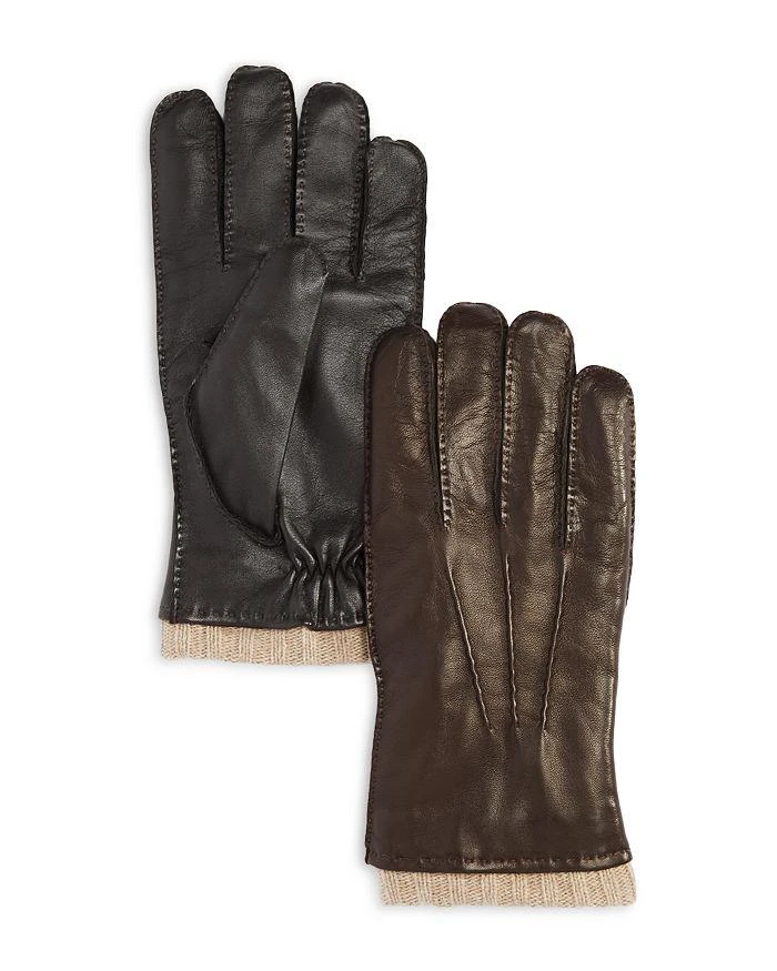 The Men's Store at Bloomingdale's Leather Cashmere Lined Gloves - Exclusive 1