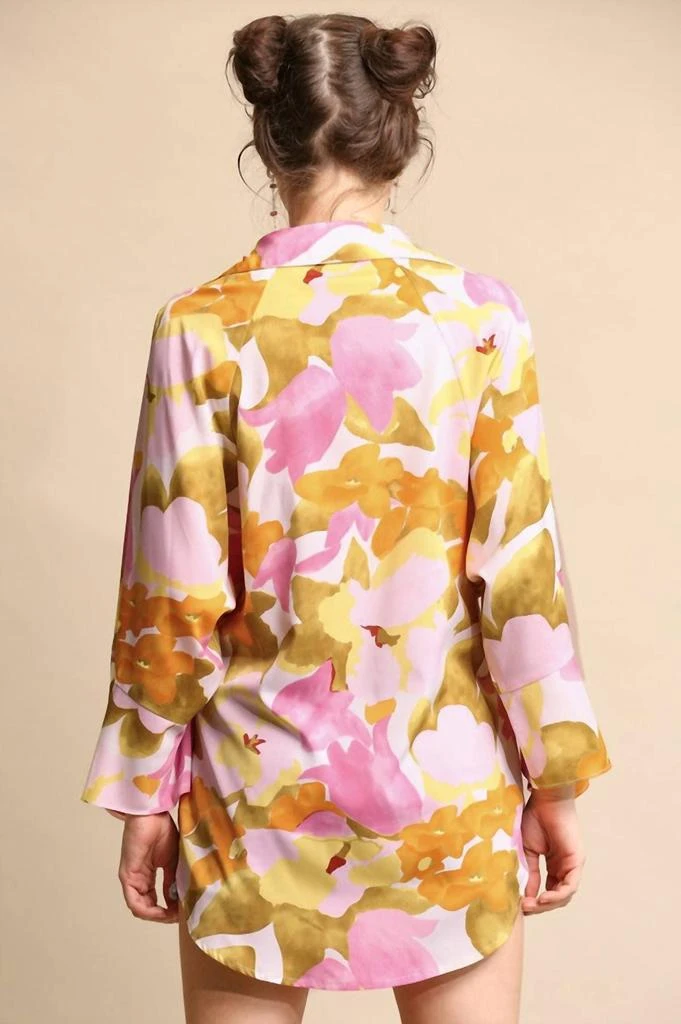 GiGiO Gigio - Floral Dolman Sleeve Button Down Top 2