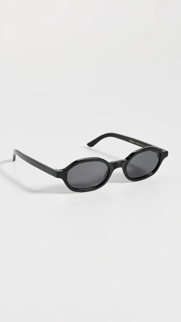 Illesteva Munich Black Sunglasses with Grey Flat Lenses 3