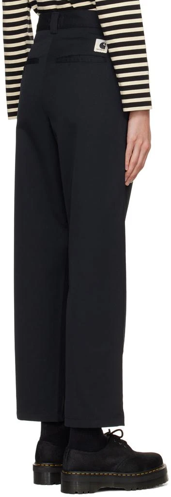 Carhartt WIP Black Straight-Leg Trousers 3