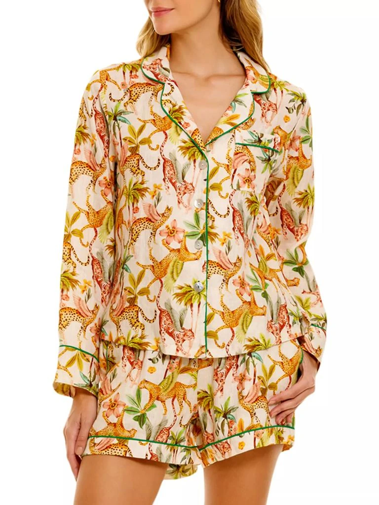 The Lazy Poet Summer Soirée Vera 2-Piece Linen Pajama Set 1