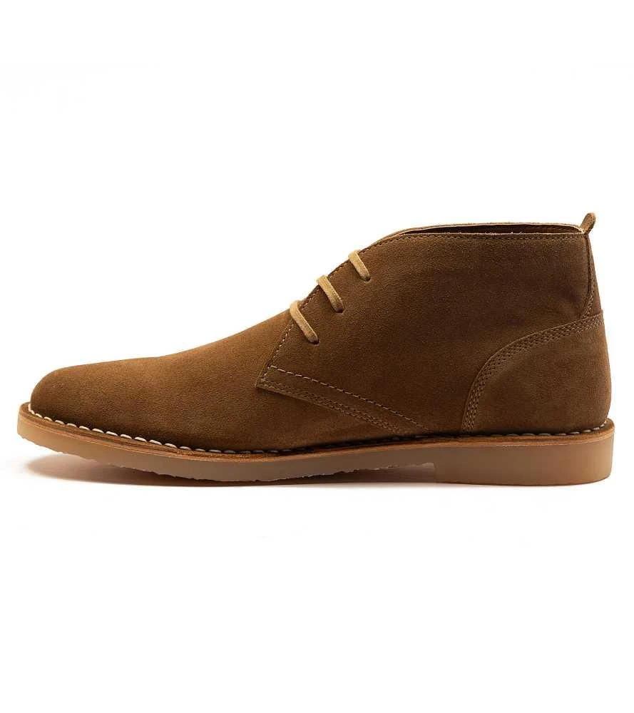 Off The Hook Off The Hook 'sahara' suede leather casual lace-up chukka boots in dk-taupe 3