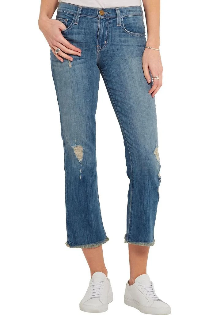 Current Elliott Distressed mid-rise kick-flare jeans 3