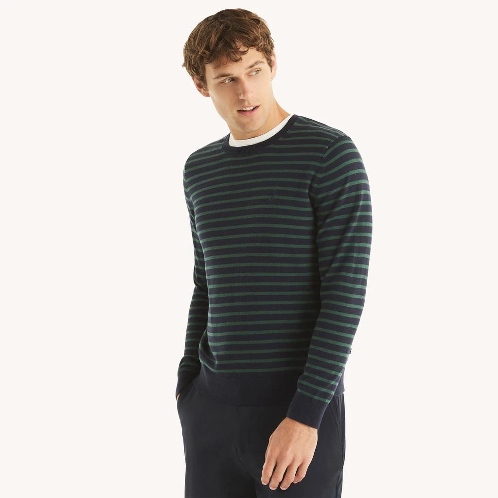 Nautica Mens Navtech Striped Crewneck Sweater 1