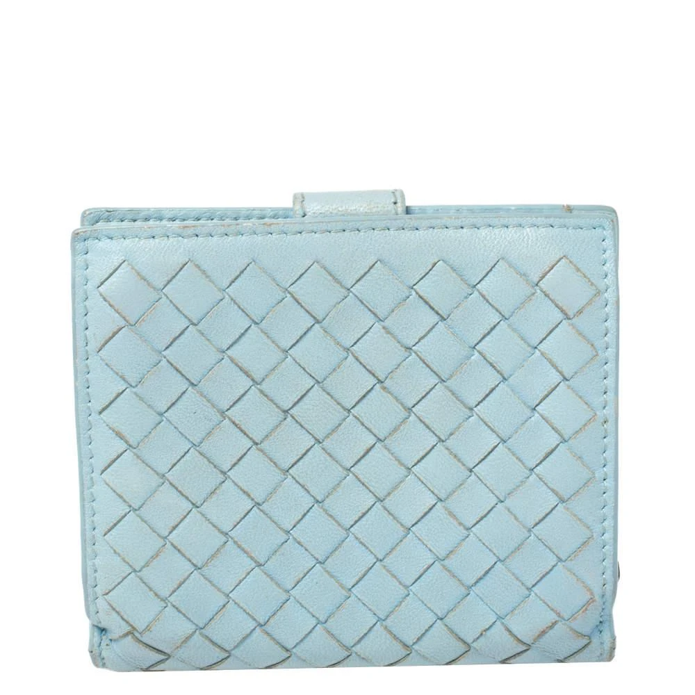 Bottega Veneta Bottega Veneta Blue Intrecciato Leather French Wallet 6