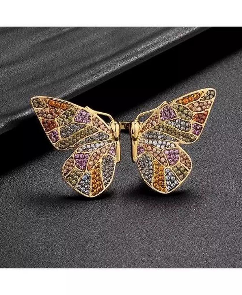 Noir Multi-Colored Cubic Zirconia Butterfly Wing Ring