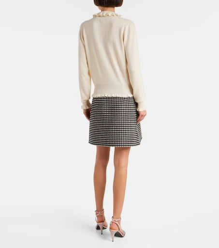 Valentino Ruffled cashmere polo sweater 3