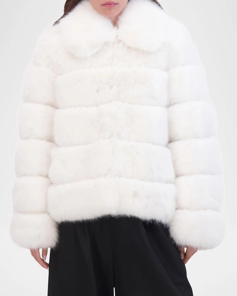 Theia Fox Faux Fur Jacket 2