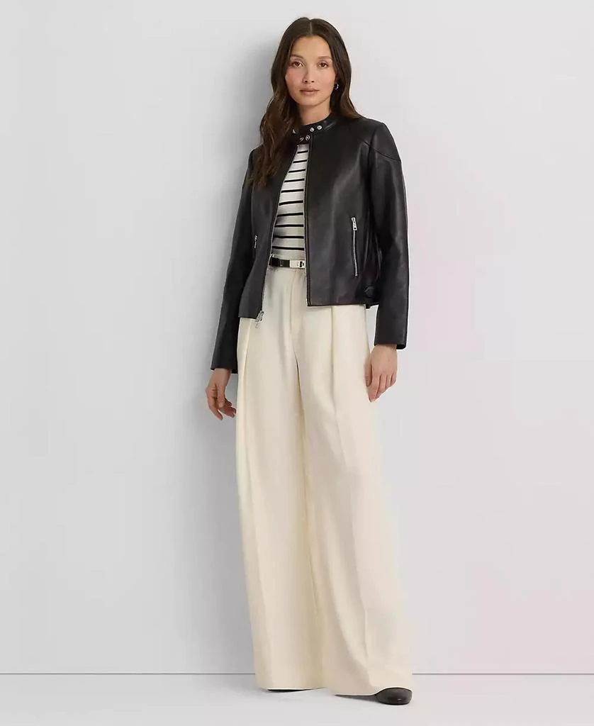 Ralph Lauren Women's Leather Moto Jacket 3