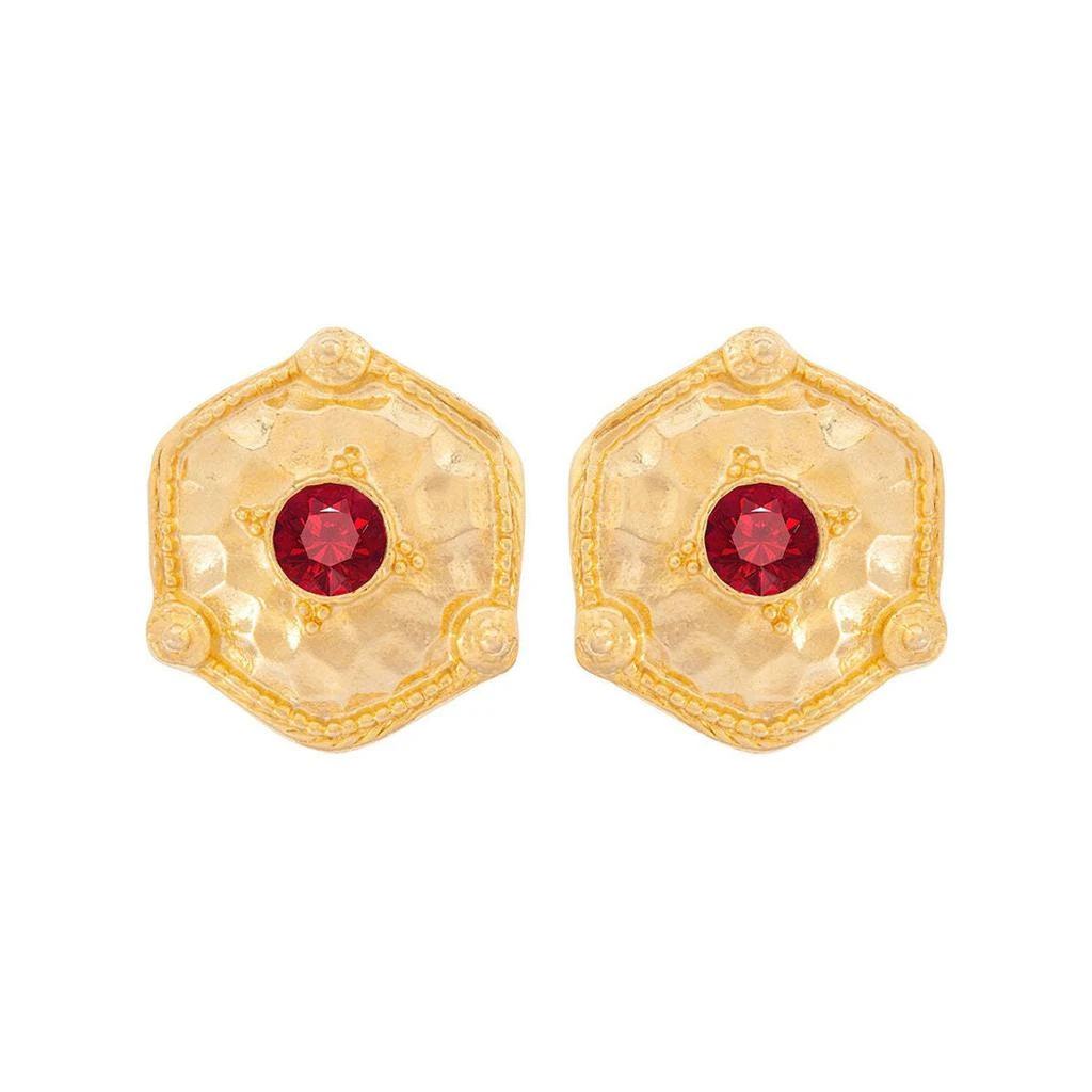 Susan Caplan Vintage 1980s vintage ruby crystal earrings 1