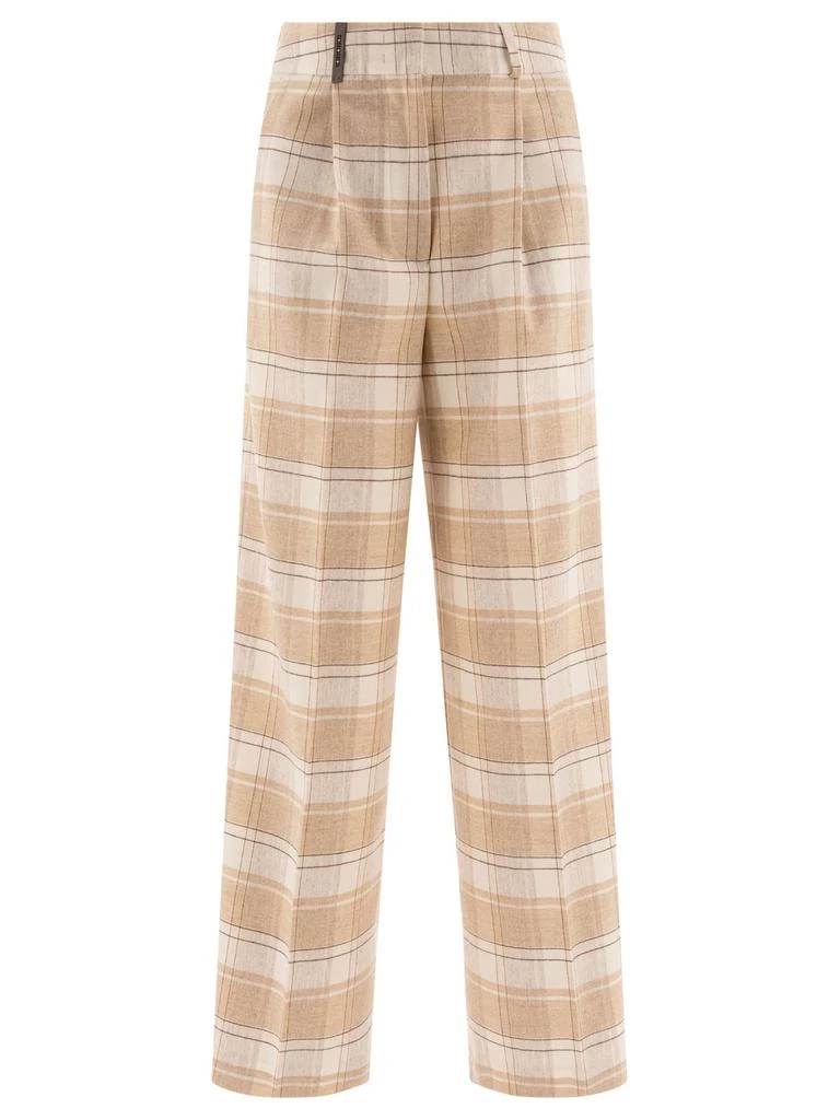 Peserico Peserico Plaid Wide Leg Pants 1