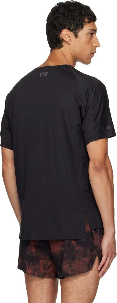Y-3 Black Running Short Sleeve T-shirt 3