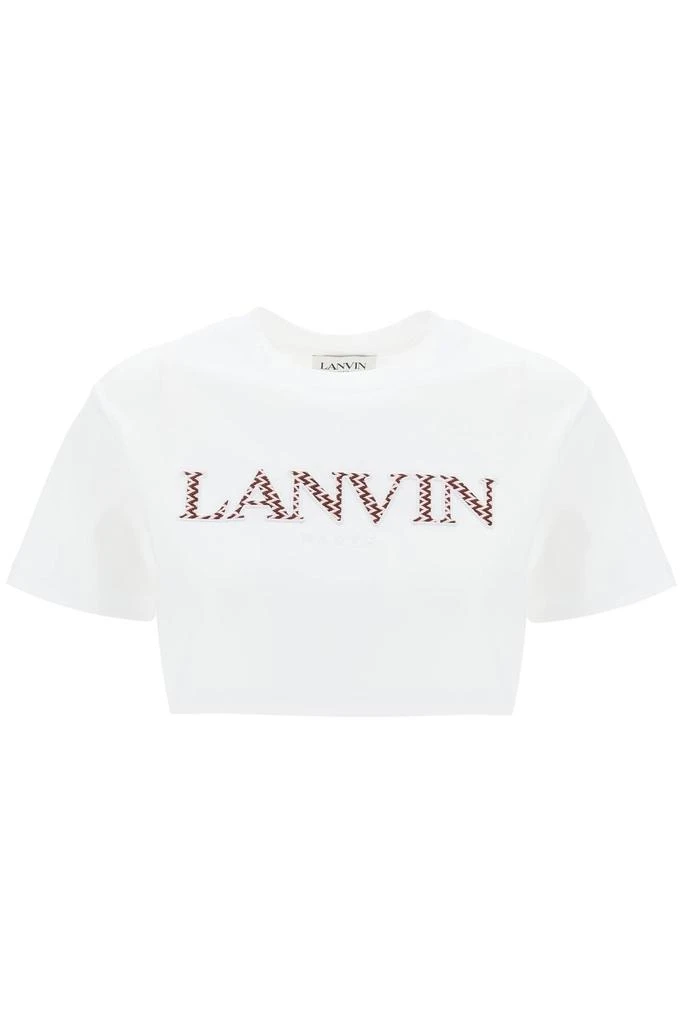 Lanvin Lanvin curb logo cropped t shirt 1