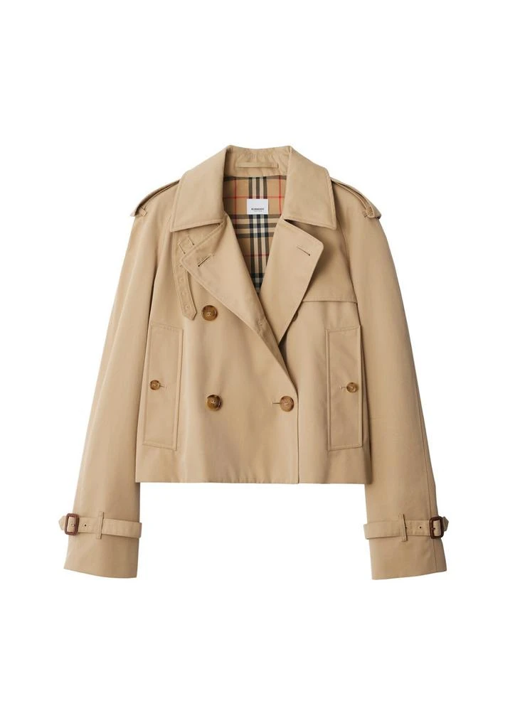 Burberry Cropped gabardine trench jacket 10