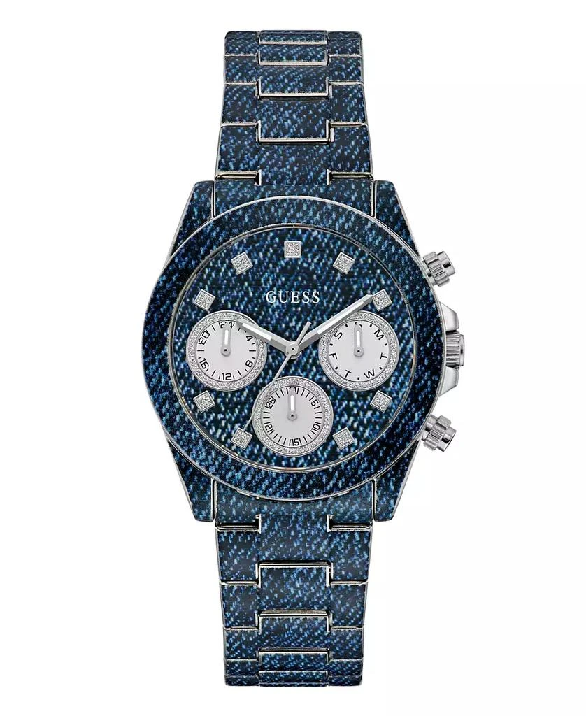 GUESS Women's Multi-Function Blue Steel Watch 38mm 1