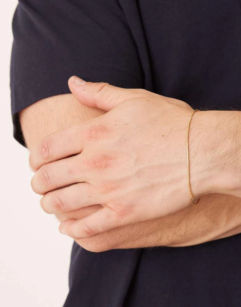 ASOS ASOS DESIGN sterling silver chain bracelet in gold plate