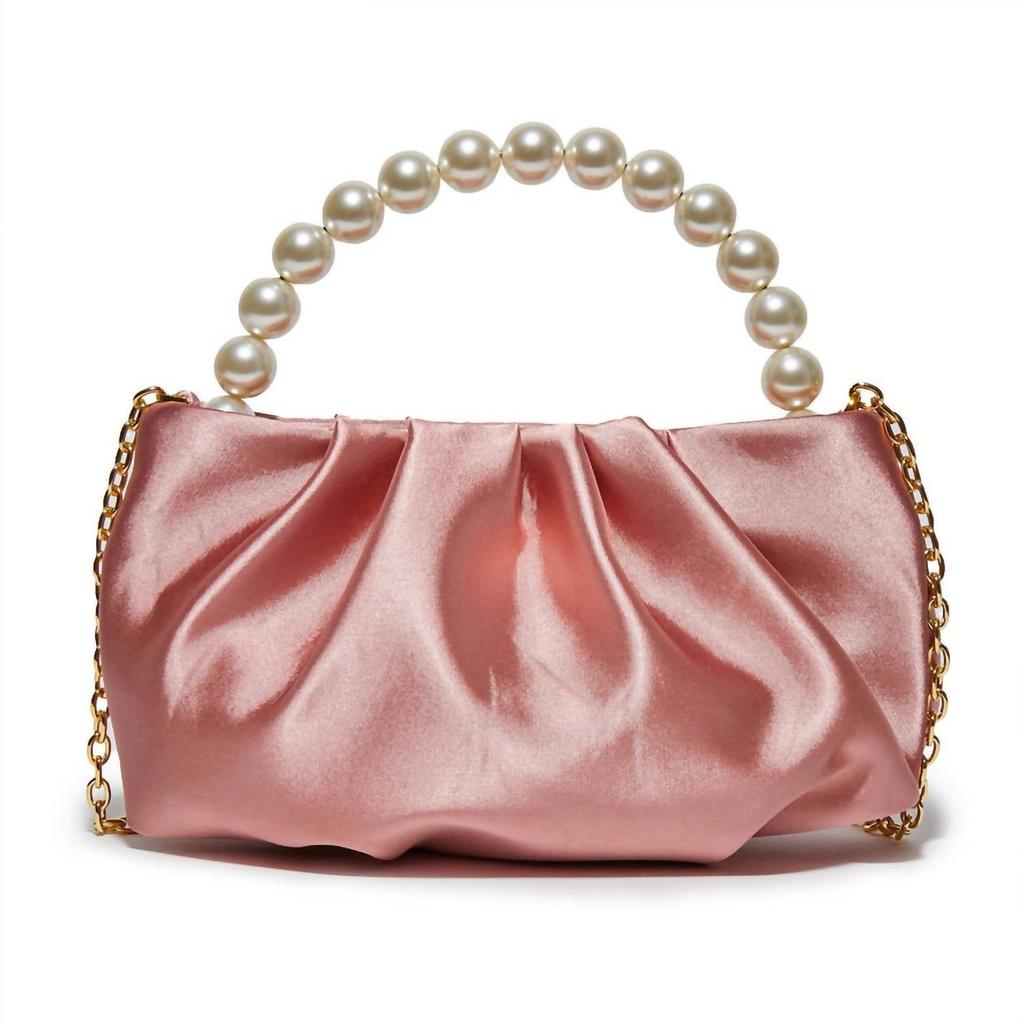 LELE SADOUGHI Women's Satin Evening Pouch Bag In Dusty Rose