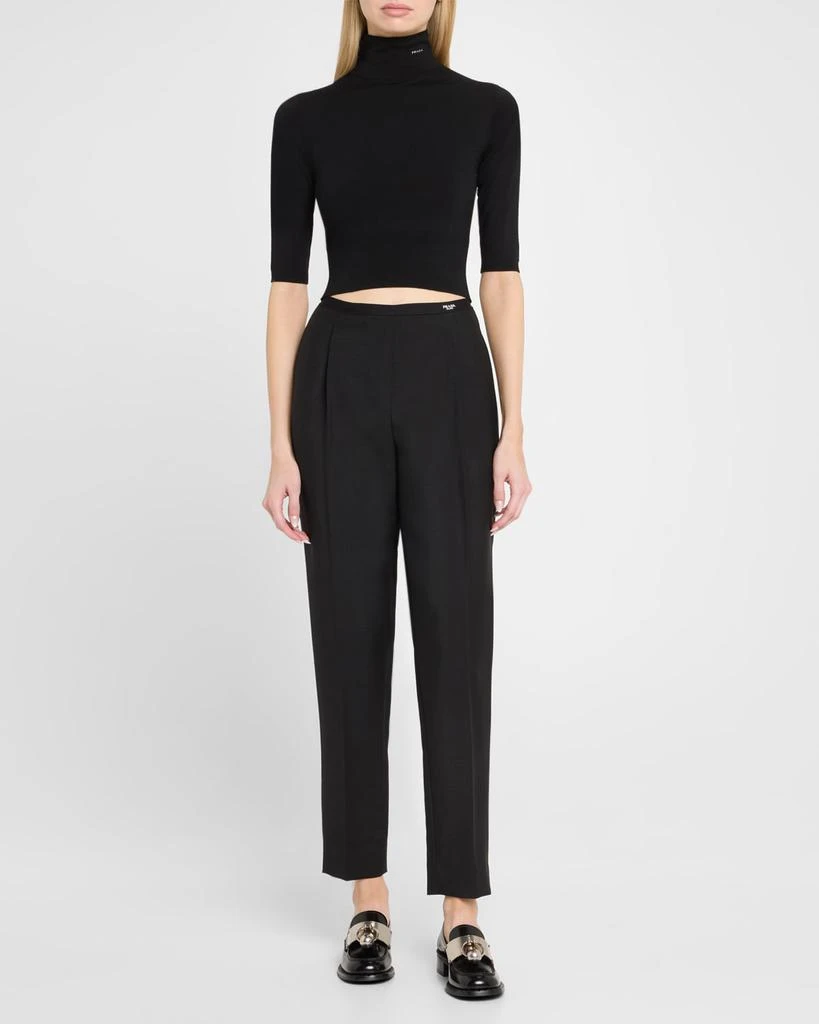 Prada Brushed Leather Ball Chain Loafers 3