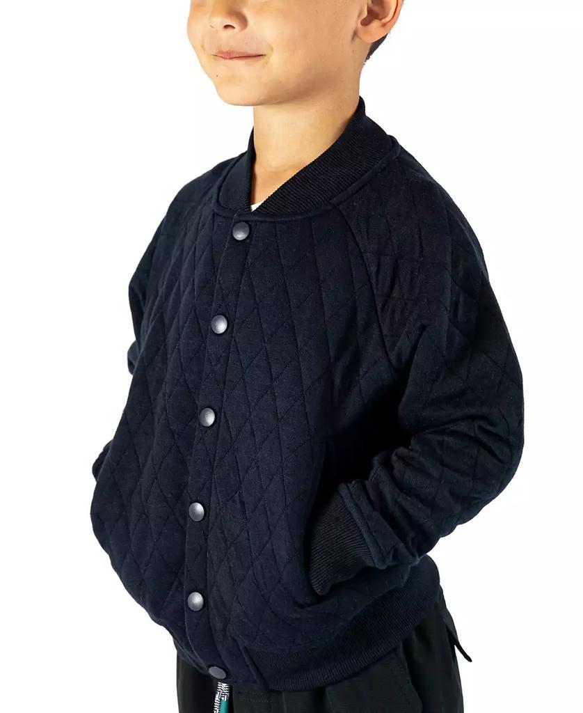 Sovereign Code Big Boys Princeton Quilted Snap Front Varsity Jacket