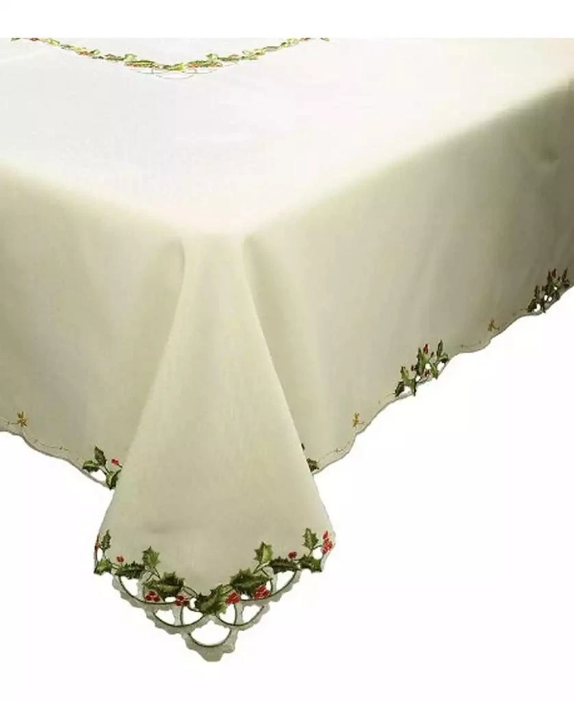 Xia Home Fashions Winter Berry Collection Tablecloth, 84" x 60" 1