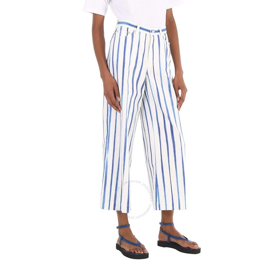 Ralph Lauren Ladies Striped Wide Cropped Trousers 2