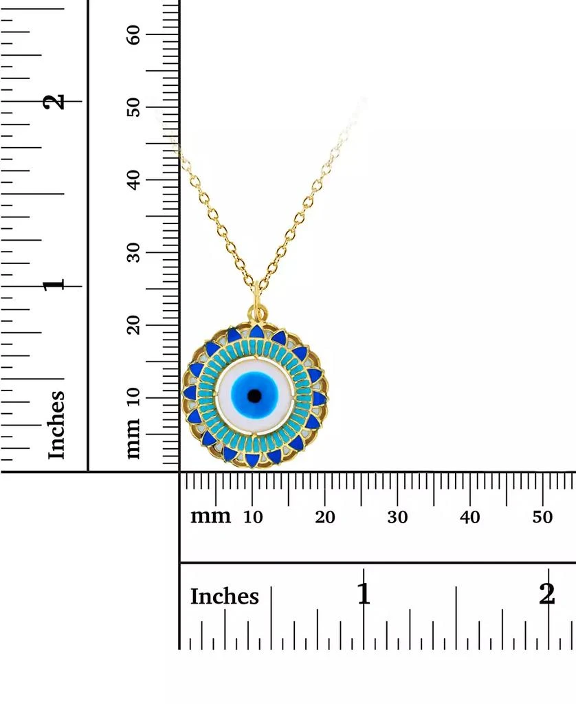 Macy's Enamel Evil Eye 18" Pendant Necklace in 14k Gold 3