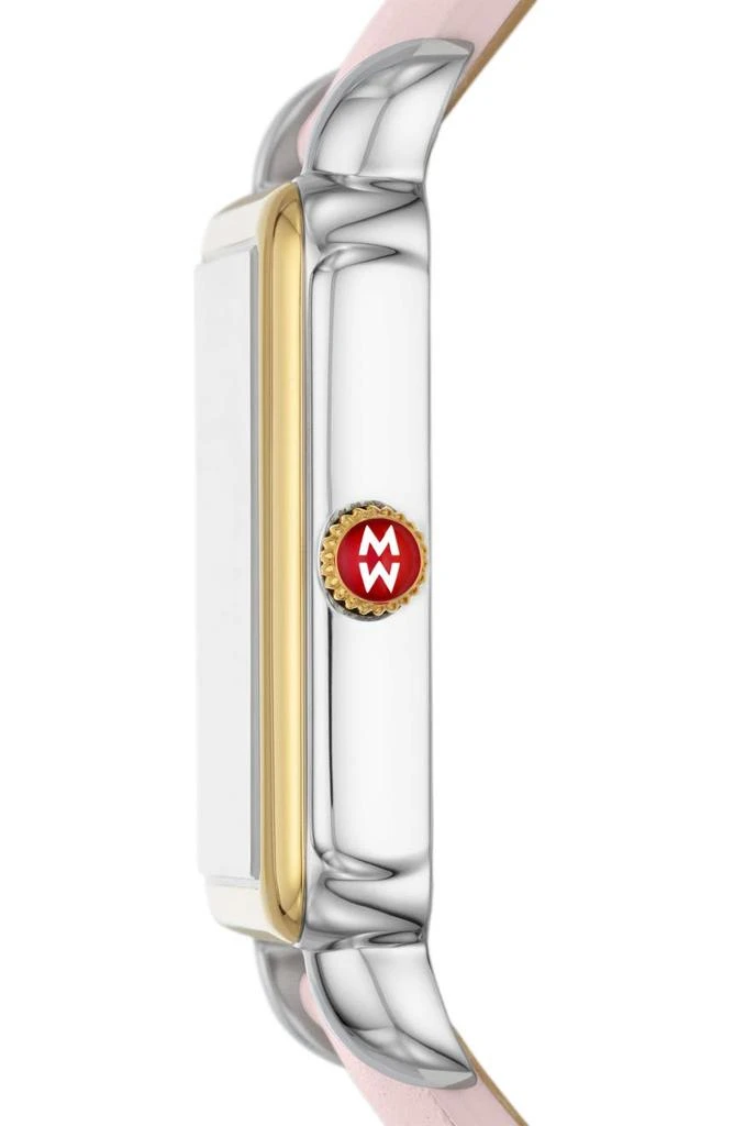 MICHELE Deco II Diamond Leather Strap Watch, 30mm - 0.11ct. MICHELE Deco II Diamond Leather Strap Watch, 30mm - 0.11ct  main image 2