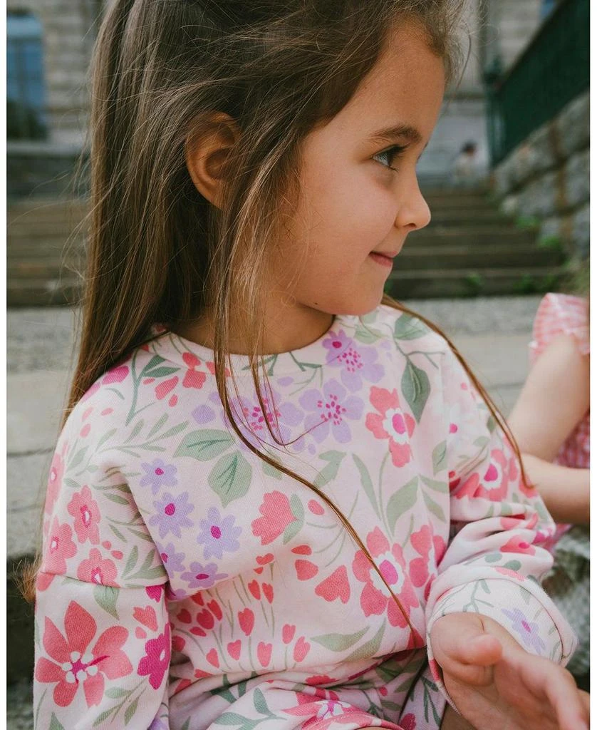 Deux par Deux Girls
 French Terry Printed Flowers Sweatshirt - Baby 2