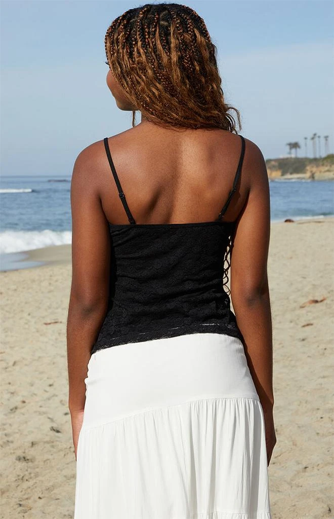 John Galt Black Amara Lace Tank Top 4