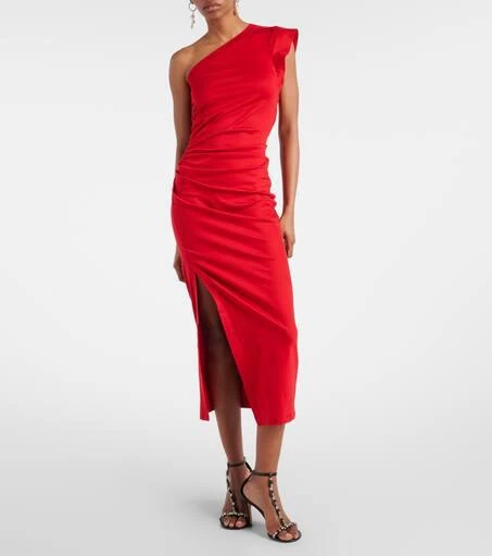 Isabel Marant Maude gathered cotton jersey midi dress 2