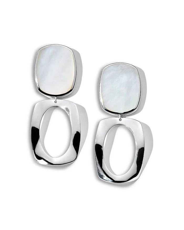 Ippolita Sterling Silver Rock Candy® Mother of Pearl Long Oval & Large Frame Drop Earrings 1