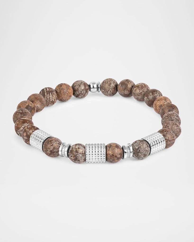 Tateossian Men
s Obsidian Beaded Bracelet