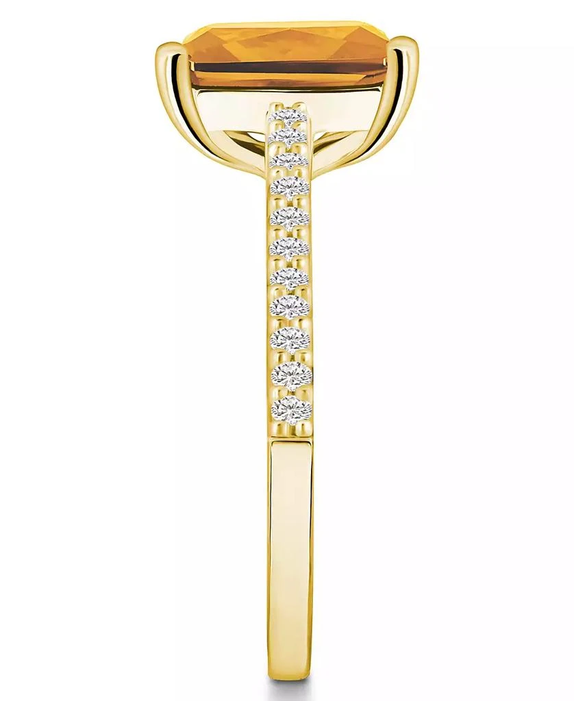 Macy's Citrine (3-1/7 ct. t.w.) and Diamond (1/4 ct. t.w.) Ring in 14K Yellow Gold 4
