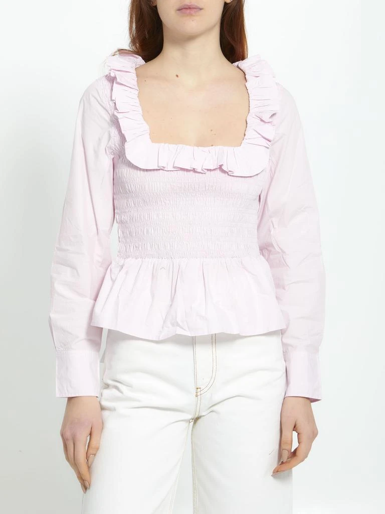 Ganni Cotton poplin blouse 2