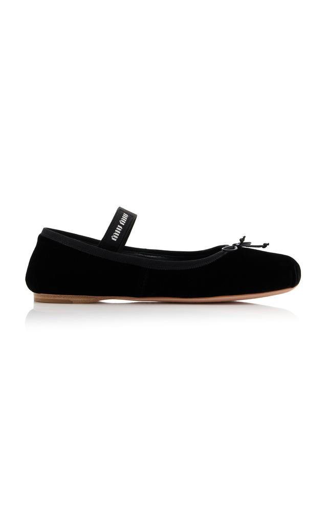 Miu Miu Miu Miu Velvet Ballet Flats - Moda Operandi - Shoes