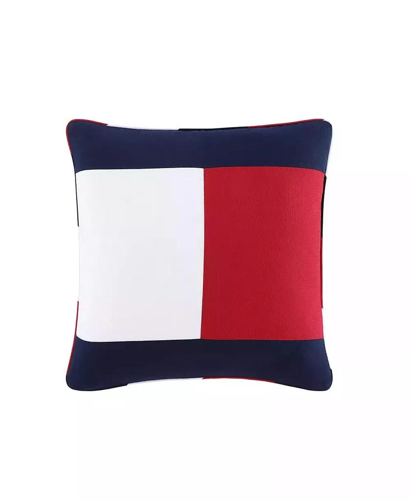Tommy Hilfiger Flag Seersucker Square Pillow, 20" X 20"
