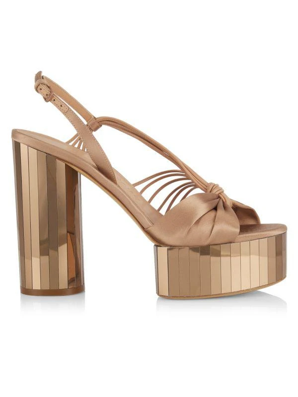 Salvatore Ferragamo Sabina 105MM Satin Platform Sandals 1