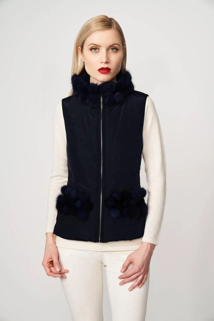 DiOMi Diomi - poly with mink collar vest 1